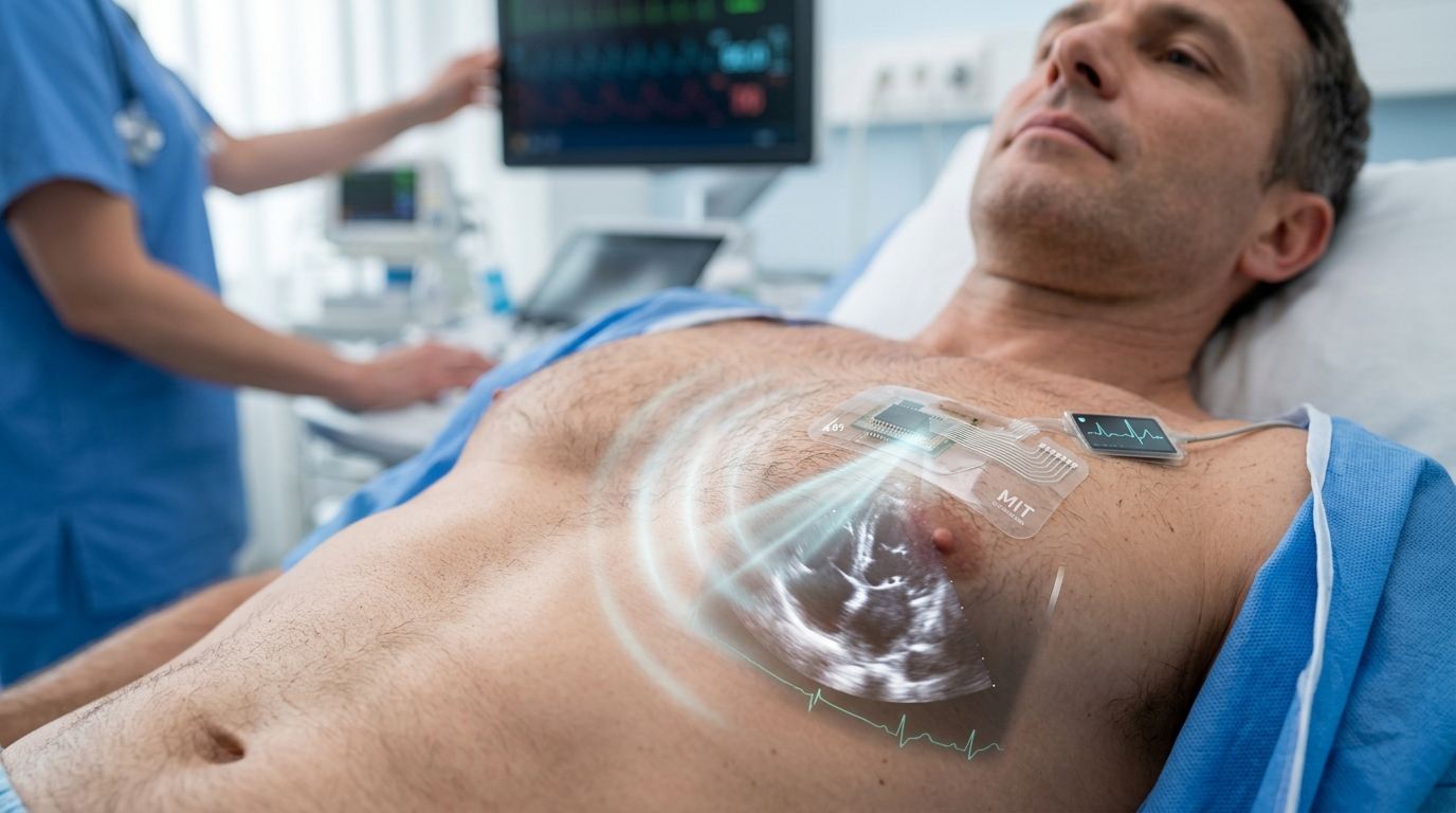 MIT Engineers Create Wearable Ultrasound Patch for 24/7 Cardiac Imaging