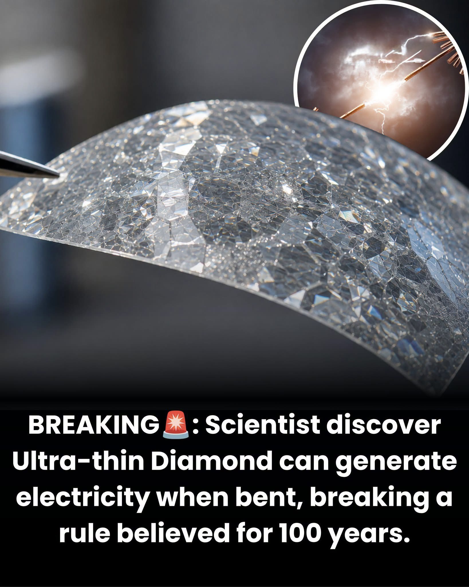 Diamond Mechanics: Scientists Induce Piezoelectricity in Pure Diamond via Elastic Bending